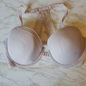 Pink Bra Auden 34D Keyhole Back With Lace Trim